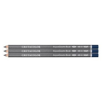 Aquagraph Watersoluble HB Blue Graphite Pencil,Box of 3