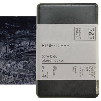 R&F Encaustic Handmade Paint 333 ml Block - Blue Ochre