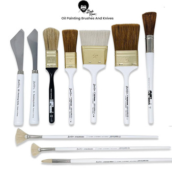 Bob Ross Oil Painting Brushes And Knives