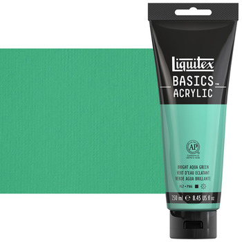 Liquitex Basics Acrylic Paint - Bright Aqua Green, 250ml Tube