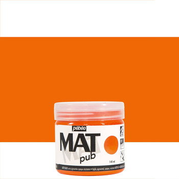 Pebeo Acrylic Mat Pub - Bright Orange, 140ml