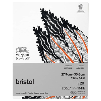 Winsor & Newton Bristol Smooth Surface 114 lb 11x14 Pad 20-Sheets