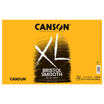 Canson XL Bristol Pad Smooth 25 Sheets 11" x 17"