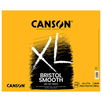 Canson XL Bristol Pad Smooth 14"x17", 25 Sheets