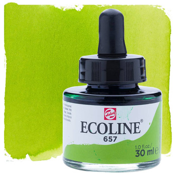 Ecoline Liquid Watercolor, Bronze Green 30ml Pipette Jar