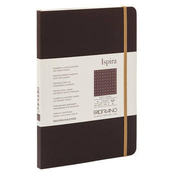 Fabriano Ispira Notebooks 5.8 x 8.3 Dot Grid Softbound (96-Sheets) Black