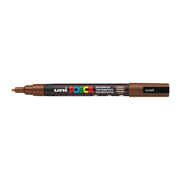 Posca Acrylic Paint Marker 0.9-1.3 mm Fine Tip Brown