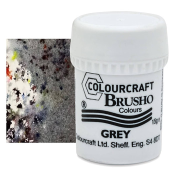 Brusho Crystal Colour, Grey, 15 grams