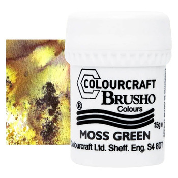 Brusho Crystal Colour, Moss Green, 15 grams