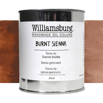 Williamsburg Handmade Oil Paint - Burnt Sienna, 473ml Can
