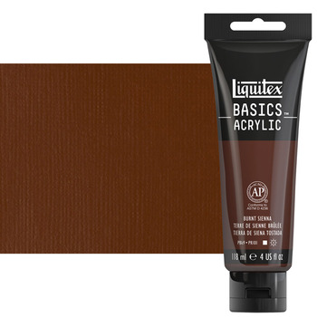 Liquitex Basics Acrylic Paint - Burnt Sienna, 4oz Tube