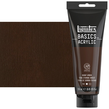 Liquitex Basics Acrylic Paint - Burnt Umber, 250ml Tube