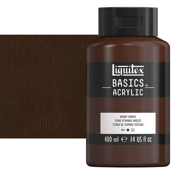 Liquitex Basics Acrylic Paint, Burnt Umber 400ml Bottle