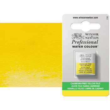 Winsor & Newton Professional Watercolor Half Pan - Cadmium-Free Yellow Pale