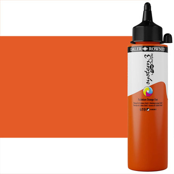 Daler-Rowney System3 Fluid Acrylic - Cadmium Orange Hue, 250ml