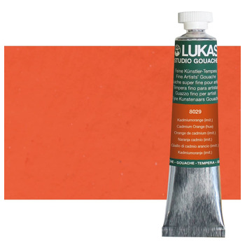 LUKAS Designer's Artist Gouache - Cadmium Orange, 20ml Tube