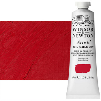 Winsor & Newton Artists' Oil Color - Cadmium Red Deep, 37ml Tube