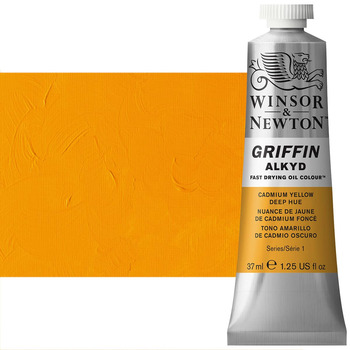 Winsor & Newton Griffin Alkyd Fast-Drying Oil Color - Cadmium Yellow Deep Hue, 37ml Tube