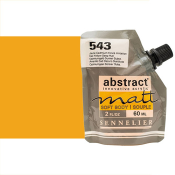 Sennelier Abstract Matt Soft Body Acrylic - Cadmium Yellow Deep Hue, 60ml