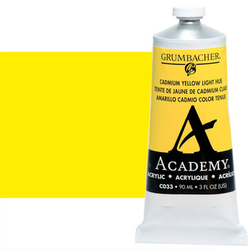 Grumbacher Academy Acrylics Cadmium Yellow Light Hue 90 ml