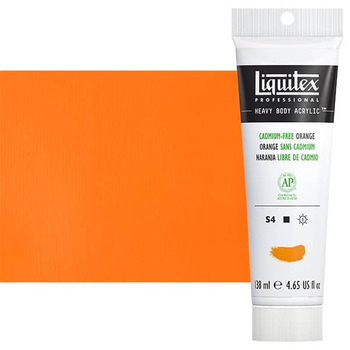 Liquitex Heavy Body Acrylic - Cadmium-Free Orange, 4.65oz Tube