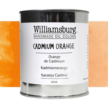 Williamsburg Handmade Oil Paint - Cadmium Orange, 473ml Can