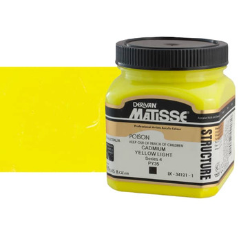 Matisse Structure Acrylic 250 ml Jar - Cadmium Yellow Light
