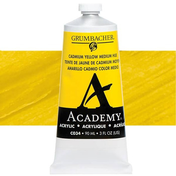 Grumbacher Academy Acrylics Cadmium Yellow Medium Hue 90 ml