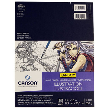 Canson Fanboy Paper Manga Illustration Drawing Pad 9x12 (20 Sheets)
