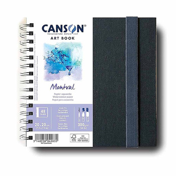 Canson Montval Watercolor Art Book 7.9"x7.9", 48 Pages