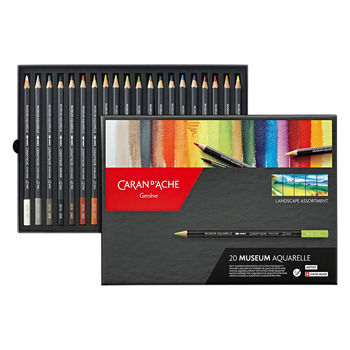 Caran d'Ache Landscape Museum Aquarelle Pencil Set of 20 Colors