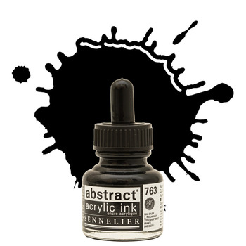 Sennelier Abstract Acrylic Ink - Carbon Black, 30ml