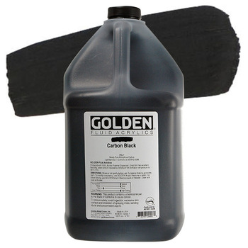 GOLDEN Fluid Acrylics Carbon Black 1 gallon