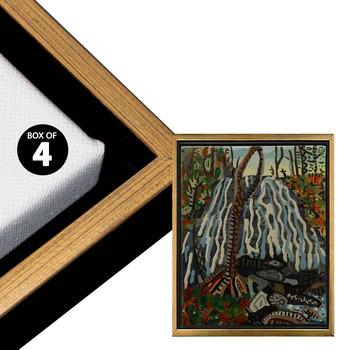Cardinali Floater Frame, Black/Antique Gold 24"x30" - 1-1/2" Deep (Box of 4)
