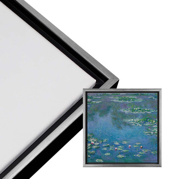 Cardinali Renewal Core Floater Frame, Black/Antique Silver 5"x5" - 1-1/2" Deep