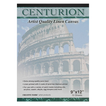 Centurion Linen Canvas Pad 9x12" 10 Sheets , 11oz Acrylic Primed