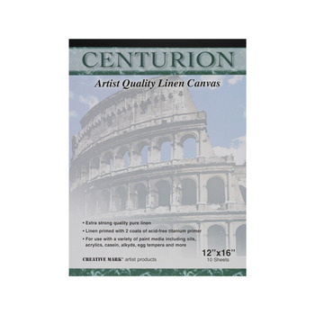 Centurion Linen Canvas Pad 12x16" 10 Sheets , 11oz Acrylic Primed
