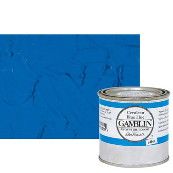 Gamblin Artists Oil - Cerulean Blue Hue, 8oz Can