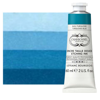 Charbonnel Etching Ink - Turquoise Blue, 60ml Tube