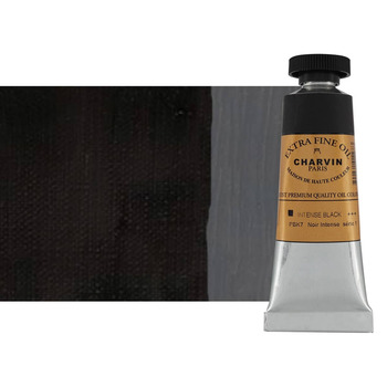 Charvin Professional Oil Paint Extra-Fine, Intense Black - 20ml