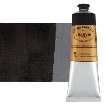 Charvin Professional Oil Paint Extra-Fine, Mars Black - 150ml