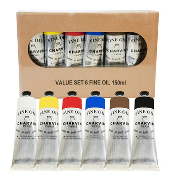 Charvin Fine Oil Colors Value Set of 6 150ml Tubes