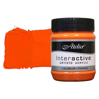 Chroma Atelier Interactive Artists Acrylic Cadmium Orange 237 ml