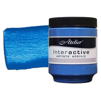 Interactive Professional Acrylic 237 ml Jar - Cerulean Blue