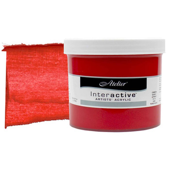Interactive Professional Acrylic 1 Litre Jar - Crimson