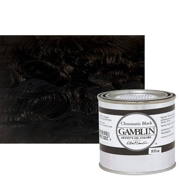 Gamblin Artists Oil - Chromatic Black, 8oz Can