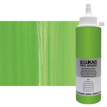 LUKAS Cryl Studio Acrylic Paint - Chrome Green Light, 250ml Bottle