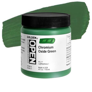 GOLDEN Open Acrylic Paints Chromium Oxide Green 4 oz