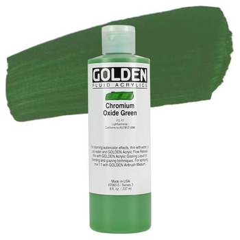 GOLDEN Fluid Acrylics Chromium Oxide Green 8 oz