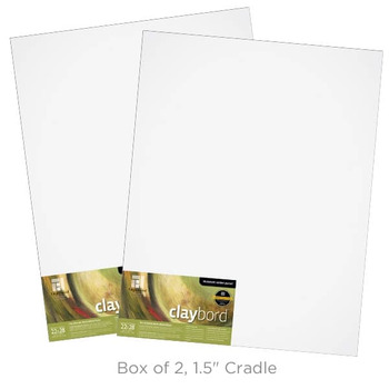Ampersand Claybord Panel 1-1/2" Cradle - 22" x 28" (Box of 2)